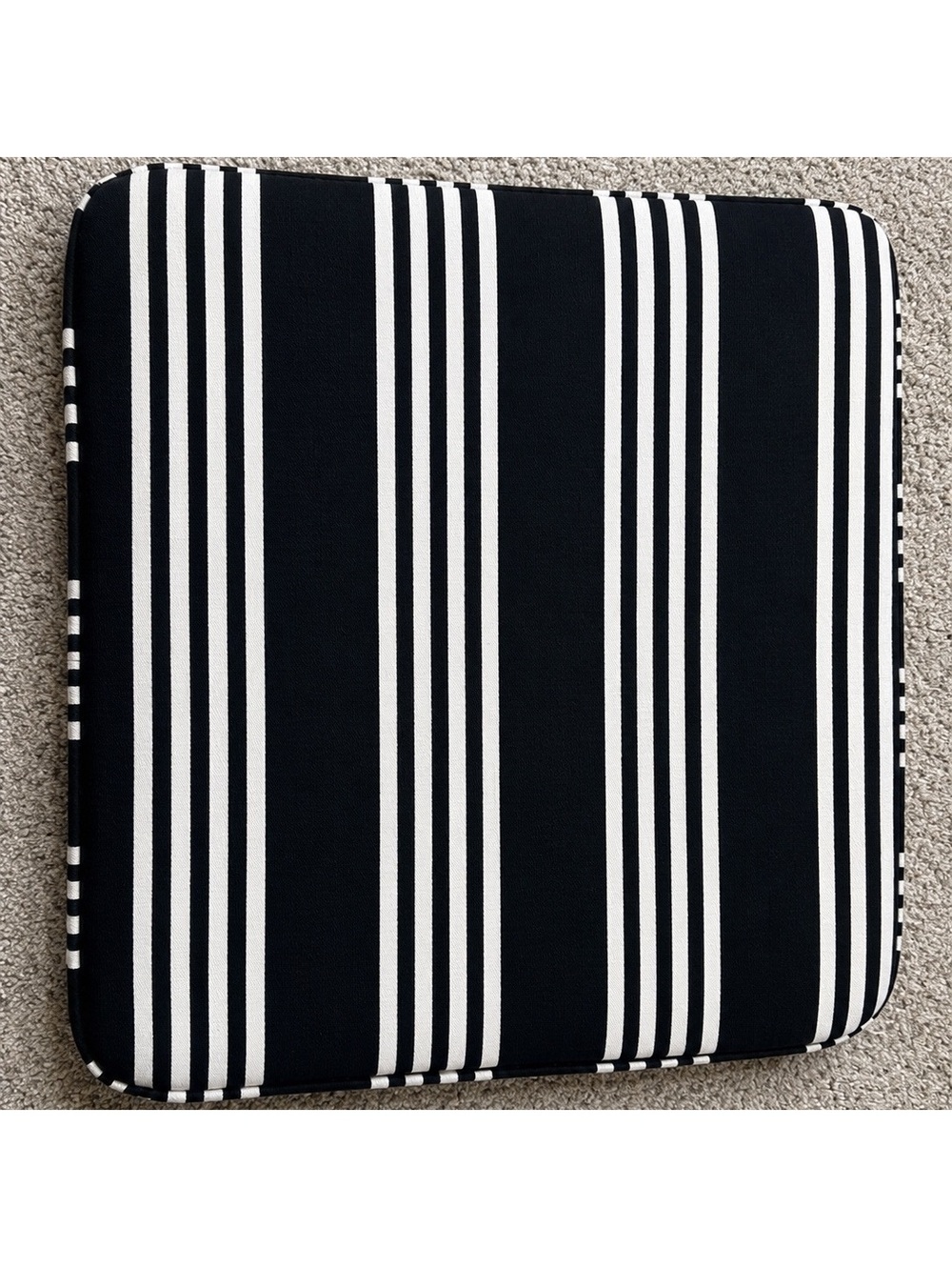 Black and White Striped Pillow Cover 23 x 23 in